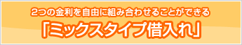 2つの金利を自由に組み合わせることができる「ミックスタイプ借入れ」