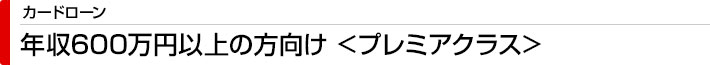 年収600万円以上の方向け＜プレミアクラス＞ 