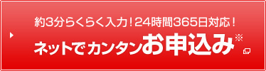 約3分らくらく入力！24時間365日対応！ ネットでカンタンお申込み※