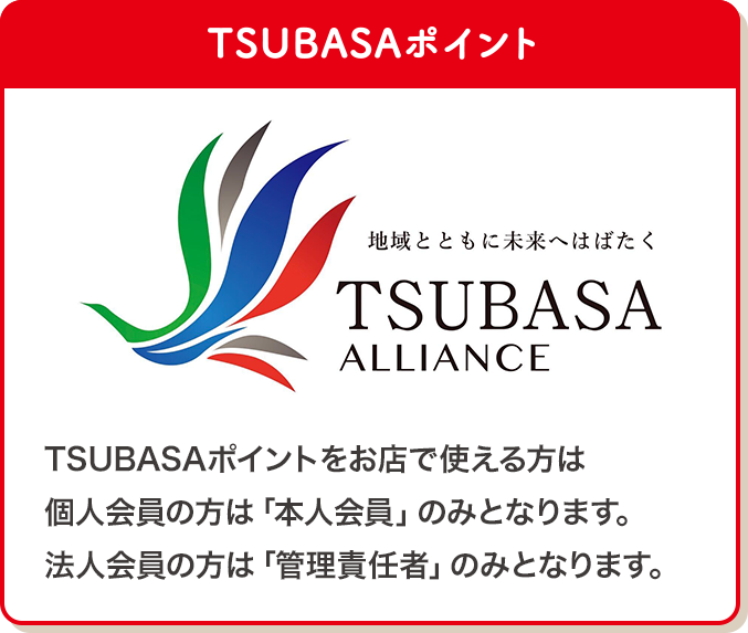 TSUBASAポイント 地域とともに未来へはばたくTSUBASA ALLIANCE