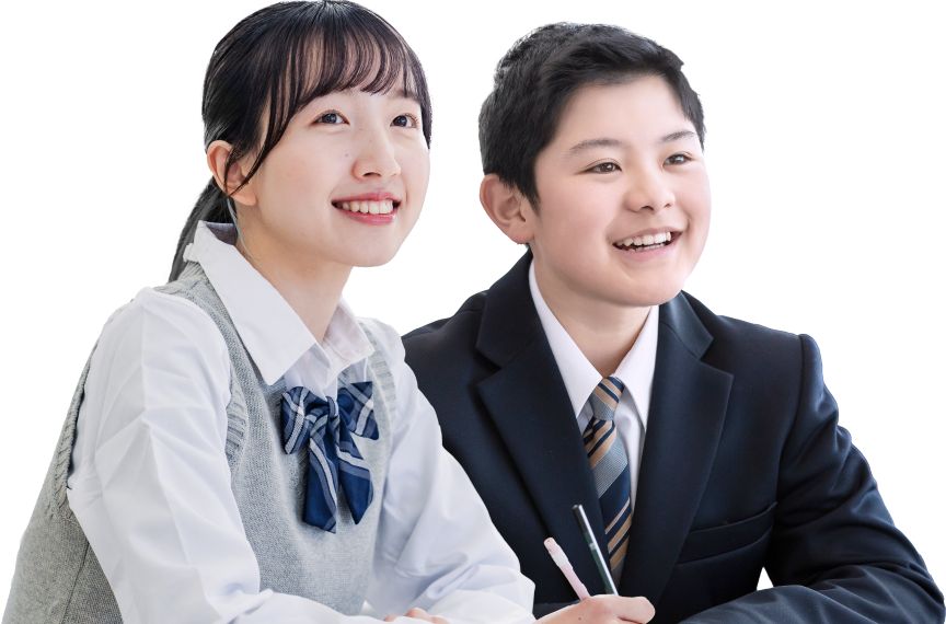 男女の学生の写真