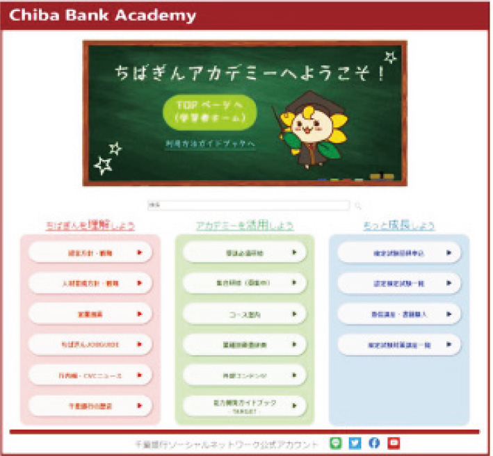 ちばぎんアカデミーの画面イメージ