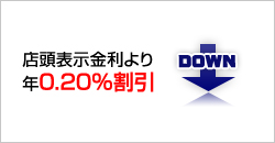 店頭表示金利より年0.20％割引